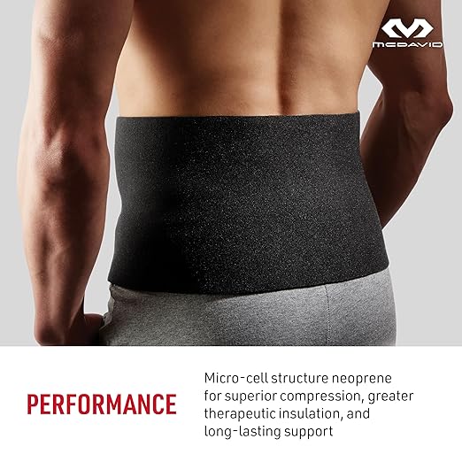 McDavid Sweat Band & Waist Trimmer Belt for Men, Back Support, Posture, Adjustable Waist Trainer, Gym