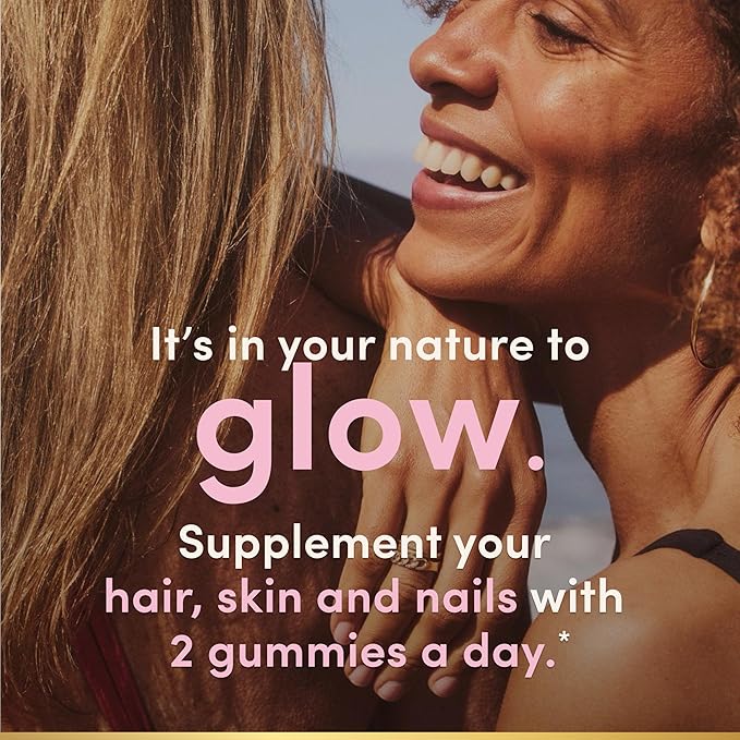 Nature’s Bounty Hair, Skin & Nails Gummies – 6000 mcg Biotin, Strawberry Flavor – Non-Stick Vegetarian, Gluten-Free, Non-GMO – 200 Gummies (100 Servings)