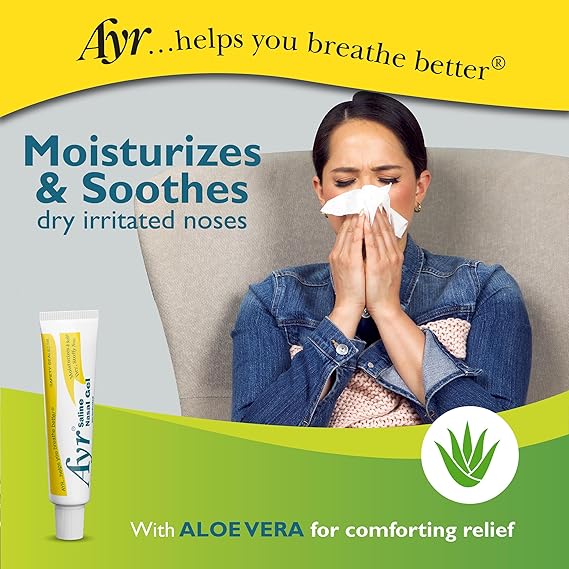Alavert 24-Hour Allergy Relief & Ayr Saline Nasal Gel Bundle – 60 Tablets + 0.5 oz Gel