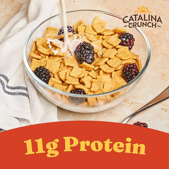 Catalina Crunch Protein Cereal – Cinnamon Toast, Sugar-Free, Gluten-Free, Keto Friendly, 9 oz Bag