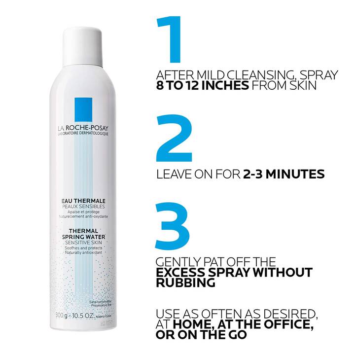 La Roche-Posay Thermal Spring Water – Hydrating Face Mist Spray, Antioxidant, Soothing, Sensitive Skin, 5.2 oz