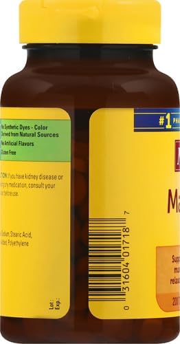Nature Made Magnesium Oxide 250mg – Muscle, Heart, Bone & Nerve Support – 200 Tablets