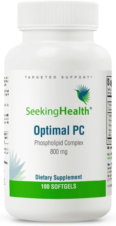 Seeking Health Optimal PC – 800 mcg Phospholipid Complex – Non-GMO Sunflower Lecithin – Brain Function, Energy & Cognitive Support – 100 Softgels
