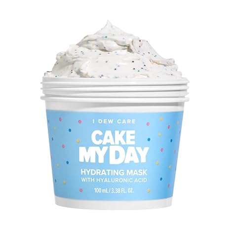 I DEW CARE Cake My Day Wash Off Face Mask – Hydrating & Exfoliating with Hyaluronic Acid, Vegan, Cruelty-Free, Paraben-Free, Fun Self Care (3.38 oz)