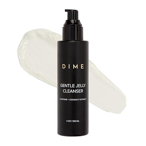 DIME Beauty Gentle Jelly Cleanser – Hydrating Makeup Remover & Face Wash with Vitamin E, Vegan, Fragrance-Free, for Sensitive Skin, 4 oz