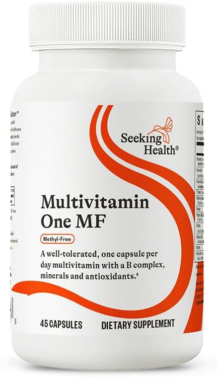 Seeking Health Multivitamin One MF – Methyl-Free, Once Daily, MTHFR Support – 45 Vegetarian Capsules