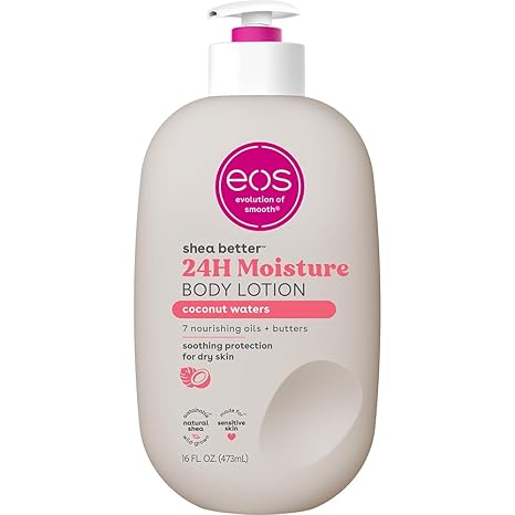 eos Shea Better Coconut Waters Body Lotion – 24-Hour Moisture, Lightweight, Non-Greasy, Vegan – 16 fl oz