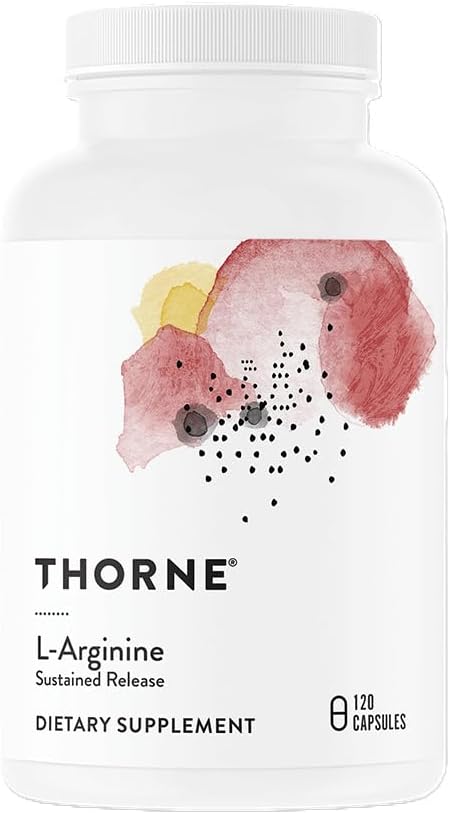 THORNE L-Arginine Sustained Release (Perfusia-SR) – Nitric Oxide & Circulation Support – Cardiovascular Health – Non-GMO, Gluten-Free – 120 Capsules