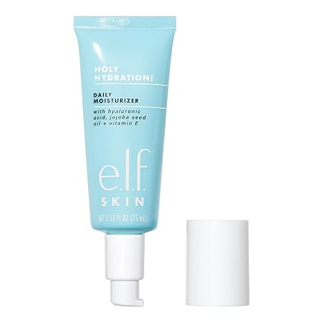 e.l.f. SKIN Holy Hydration! Daily Hydration Moisturizer – Ultra-Hydrating, Aloe, Jojoba Oil & Shea Butter, Vegan, Fragrance-Free, 2.53 fl oz