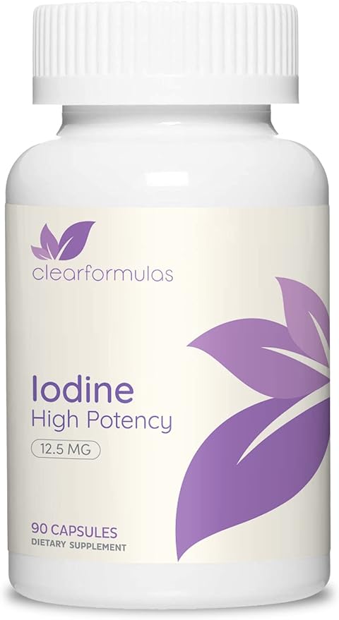 High Potency Potassium Iodine 12.5mg – Lugol’s Capsule Alternative for Thyroid, Energy & Immunity – 90 Capsules
