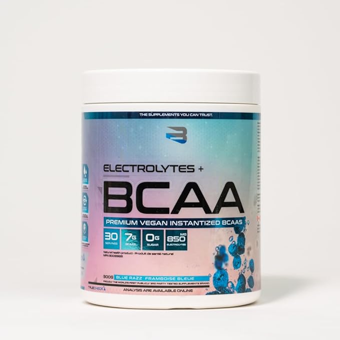 Electrolytes + BCAA Powder – Blue Razz Flavor, Hydration & Muscle Recovery Support, Branched-Chain Amino Acids & Essential Electrolytes