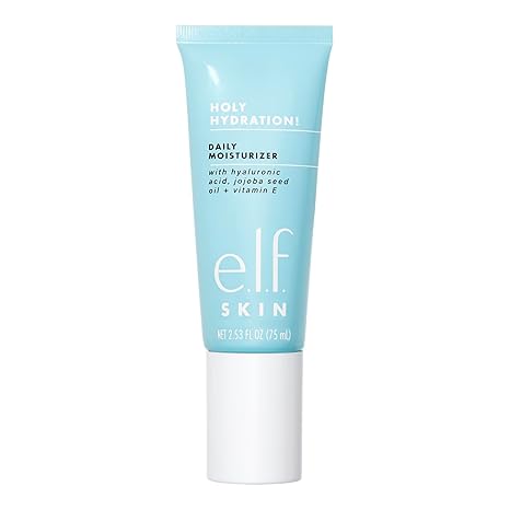 e.l.f. SKIN Holy Hydration! Daily Hydration Moisturizer – Ultra-Hydrating, Aloe, Jojoba Oil & Shea Butter, Vegan, Fragrance-Free, 2.53 fl oz