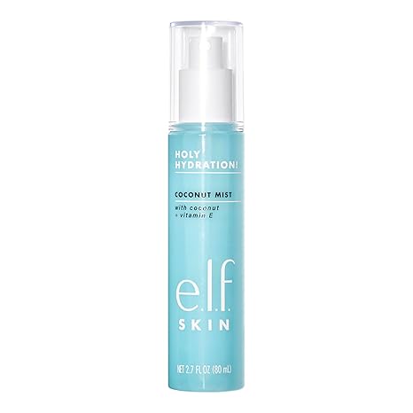 e.l.f. SKIN Holy Hydration! Hydrating Coconut Mist – Refreshing, Soothing, Vegan Face Mist, Tropical Scent, 2.7 fl oz