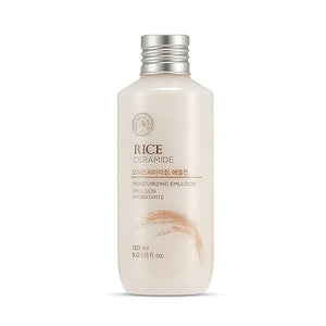 The Face Shop Rice Ceramide Moisturizing Emulsion – Rice Extract & Ceramides – Lightweight, Brightening, Hydrating Face Moisturizer – Non-Greasy, Korean Skin Care – 150ml
