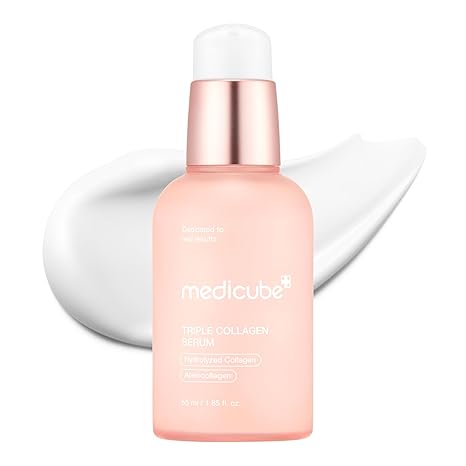Medicube Triple Collagen Serum, Lightweight Hydrating Anti-Aging Face Serum with Niacinamide, Hyaluronic Acid, Korean Skincare, 1.85oz
