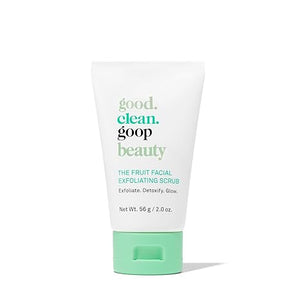 good.clean.goop The Fruit Facial Exfoliating Scrub – AHA Glycolic Acid, Grape Seed & Chia Seed Oil, Gentle Clean Beauty Exfoliator, 2 fl oz