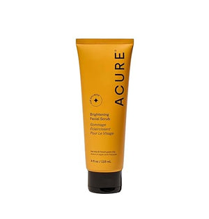 Acure Brightening Facial Scrub – Exfoliating Face Wash with Sea Kelp & French Green Clay, Vegan, Paraben-Free, 4 fl oz
