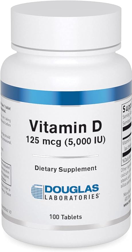 Douglas Laboratories Vitamin D3 5,000 IU – Immune, Bone & Calcium Support – 100 Tablets – Professional Grade
