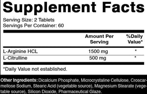 Oxify L-Arginine L-Citrulline Complex – 2000 mg Per Serving, 120 Tablets, Gluten-Free, Non-GMO, Made in USA