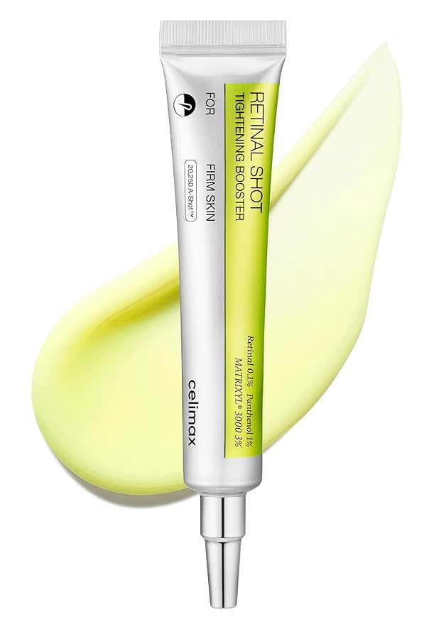 celimax The Vita A Retinal Shot Tightening Booster – 0.1% Retinal, 3% Matryxyl – Pore Minimizer, Wrinkle & Firming Serum – Korean Skincare – Fragrance Free – 15ml