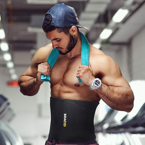 Bracoo Waist Trimmer Wrap, Sweat Sauna Slim Belly Belt, Abdominal Waist Trainer for Men & Women, Core Stability
