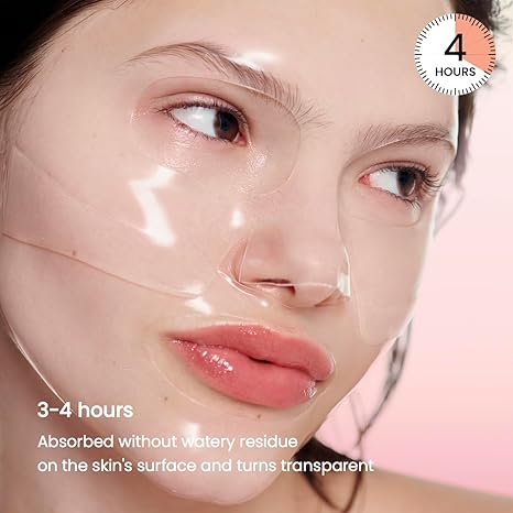 BIODANCE Bio-Collagen Hydrogel Mask – 4-Pack Hydrating Overnight Face Masks for Pore Minimizing & Elasticity – Deep Moisturizing K-Beauty Skincare