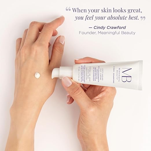 Meaningful Beauty Environmental Protecting Moisturizer SPF 30 – Daily Anti-Aging, Antioxidant, Lightweight, Non-Greasy, Broad Spectrum, 1.7 oz