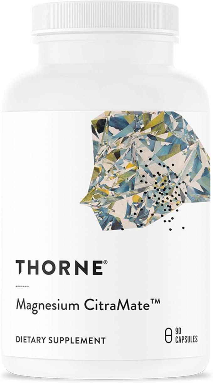 THORNE Magnesium CitraMate – Citrate-Malate Heart, Muscle & Bone Support – 90 Capsules