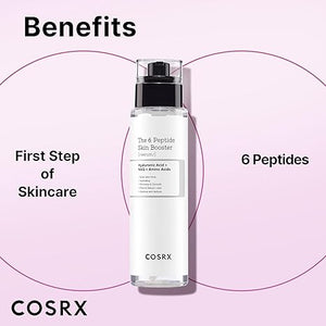 COSRX 6X Peptide Collagen Booster Toner Serum, Copper Peptides, Niacinamide, Hyaluronic Acid, Korean Anti-Aging Essence, 150ml