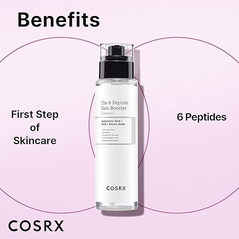 COSRX 6X Peptide Collagen Booster Toner Serum, Copper Peptides, Niacinamide, Hyaluronic Acid, Korean Anti-Aging Essence, 150ml