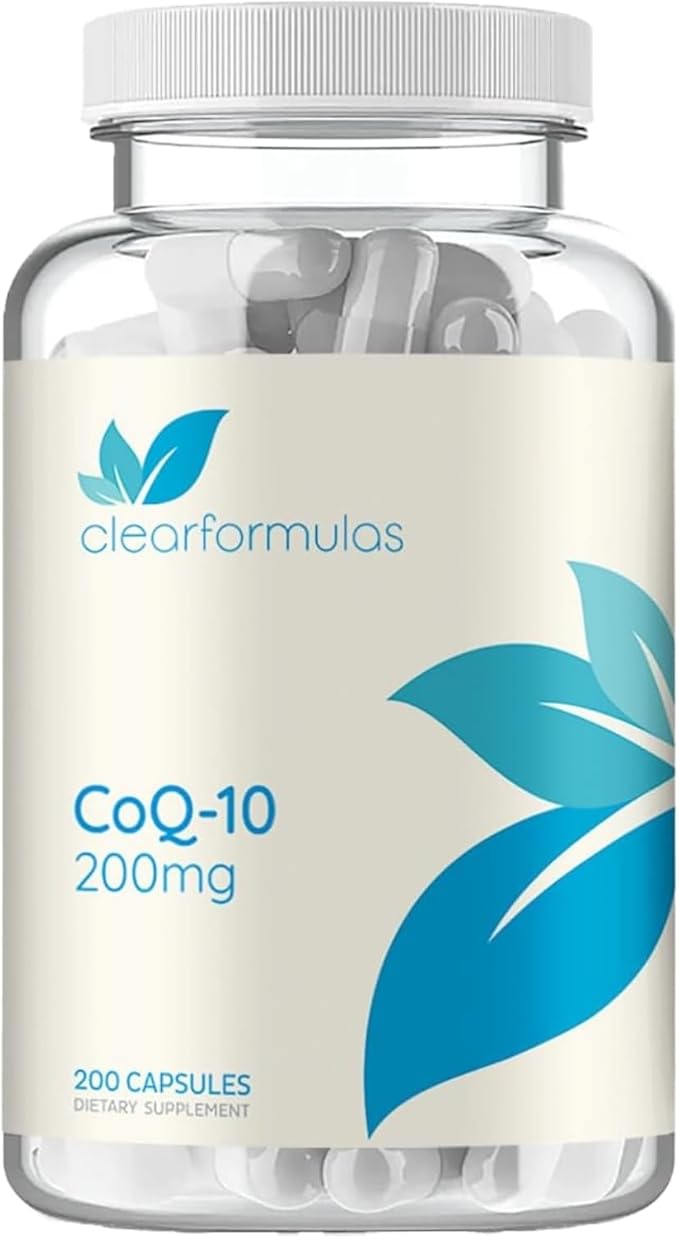 Quick Absorption CoQ10 200mg Ubiquinone – Heart, Energy & Healthy Aging Support – High Stability, Non-GMO, Gluten-Free – 200 Capsules – Made in USA, cGMP Lab