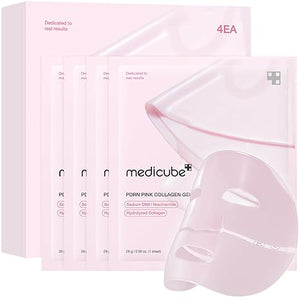 Medicube Salmon DNA PDRN Collagen Jelly Gel Mask – 4-Pack Overnight Face Masks for Glass Skin, Hydrating, Firming & Elasticity – Korean Skincare