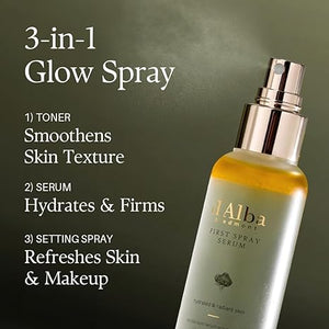 d’alba Piedmont White Truffle First Spray Serum, Vegan Glow Mist, Lightweight Non-Comedogenic Face Moisturizer, Korean Skincare, 100ml