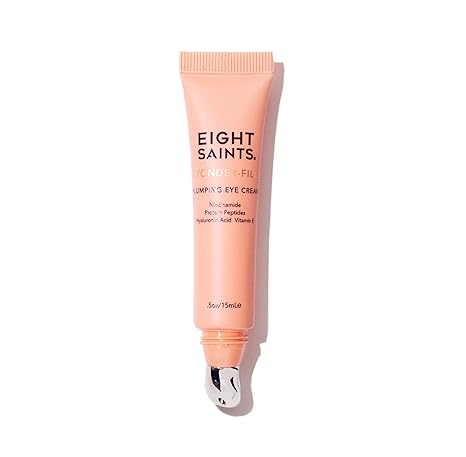 Eight Saints Wonder-fill Plumping Eye Cream – Natural & Organic, Anti-Aging, Under Eye Bags, Fine Lines, Peptides, 0.5 oz