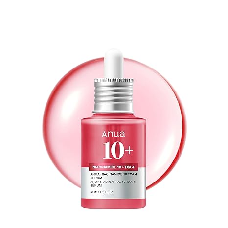 ANUA Niacinamide 10 + TXA 4 Serum, Hyaluronic Acid, Glass Skin Brightening Clarifying Korean Facial Serum, 30ml