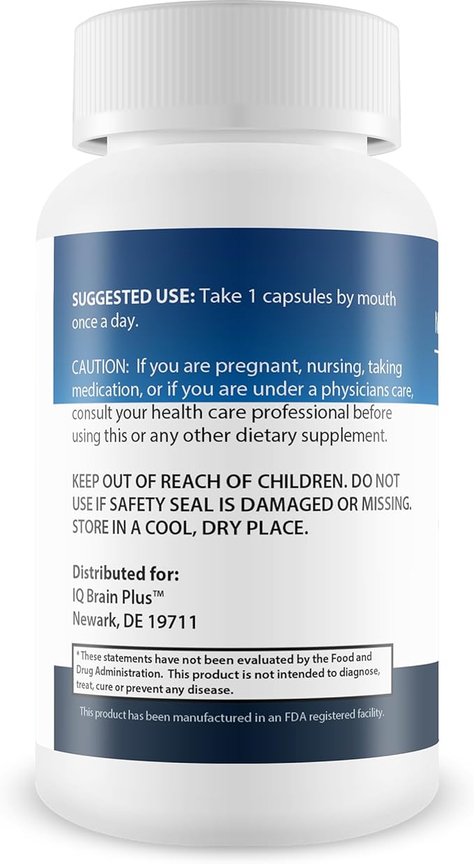 Brain+ Cognitiva Nootropic Brain Support Supplement with Alpha-GPC – Boost Focus, Memory & Mental Clarity