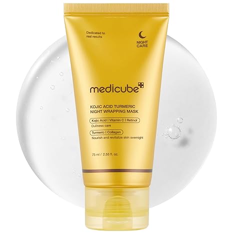 medicube Kojic Acid Turmeric Overnight Peel Off Mask – Brightening & Dark Spot Treatment, Hyperpigmentation, Korean Skincare, 2.53 fl. oz.