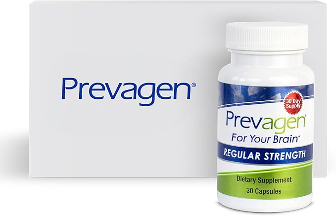 Prevagen Regular Strength 10mg Brain Supplement – Memory & Cognitive Support with Apoaequorin & Vitamin D – 30 Capsules + Stackable Storage Box