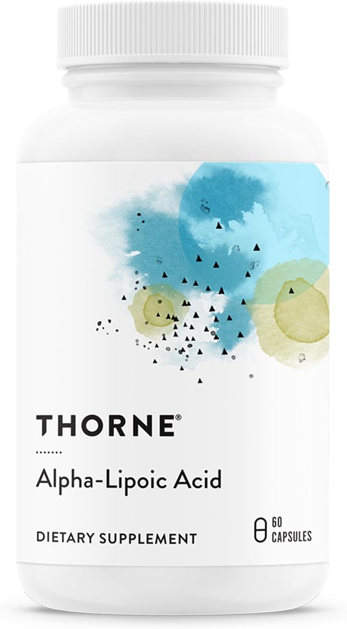 THORNE Alpha Lipoic Acid 300mg – Nerve, Liver & Cognitive Support – Antioxidant, Non-GMO, Gluten-Free, Soy-Free – 60 Capsules