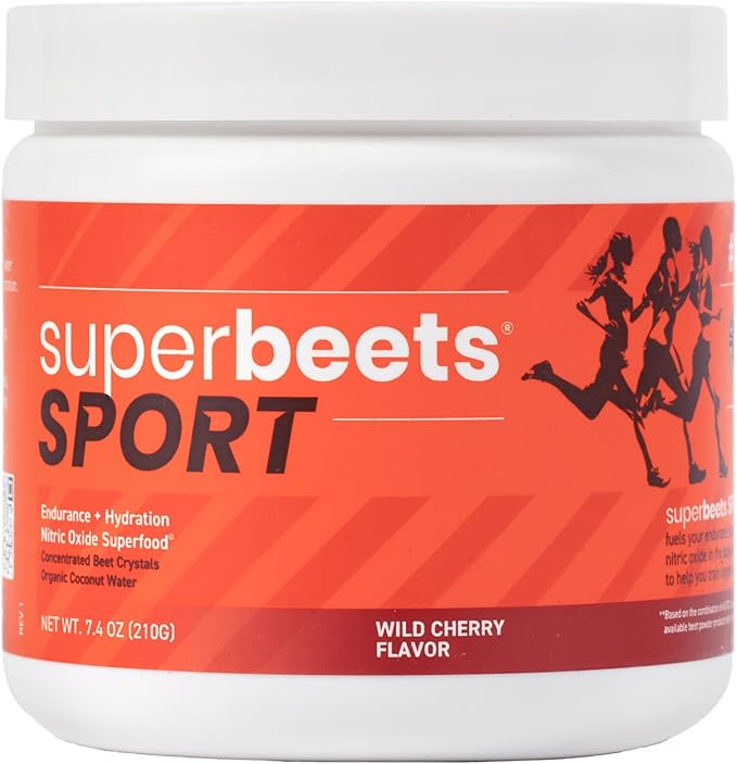 HumanN SuperBeets Sport Endurance Pre Workout Powder – Beet Root & Wild Cherry, Nitric Oxide Supplement, 20 Servings