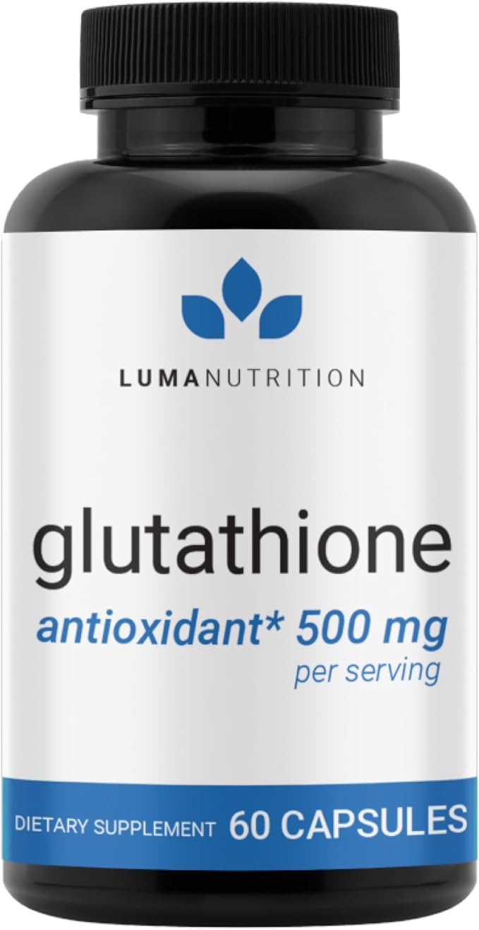 Premium Glutathione 500mg – Reduced L-Glutathione for Antioxidant & Liver Support – Non-GMO, Gluten-Free – 60 Capsules