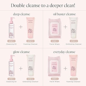 The Face Shop Rice Water Bright Exfoliating Cleanser – Gentle Vegan Korean Face Wash, 150ml