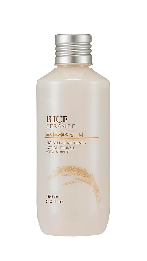 The Face Shop Rice Ceramide Moisturizing Toner – Hydrating Rice Extract, Barrier Repair, Glow Essence, Lightweight K-Beauty, 150ml