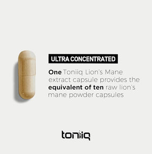 Lion’s Mane 10:1 Extract – Ultra High Potency, 30% Polysaccharides – Brain, Memory & Immune Support – 120 Capsules
