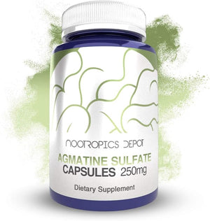 Nootropics Depot Agmatine Sulfate Capsules – 250mg, 120 Count, Nitric Oxide Booster & Energy Supplement