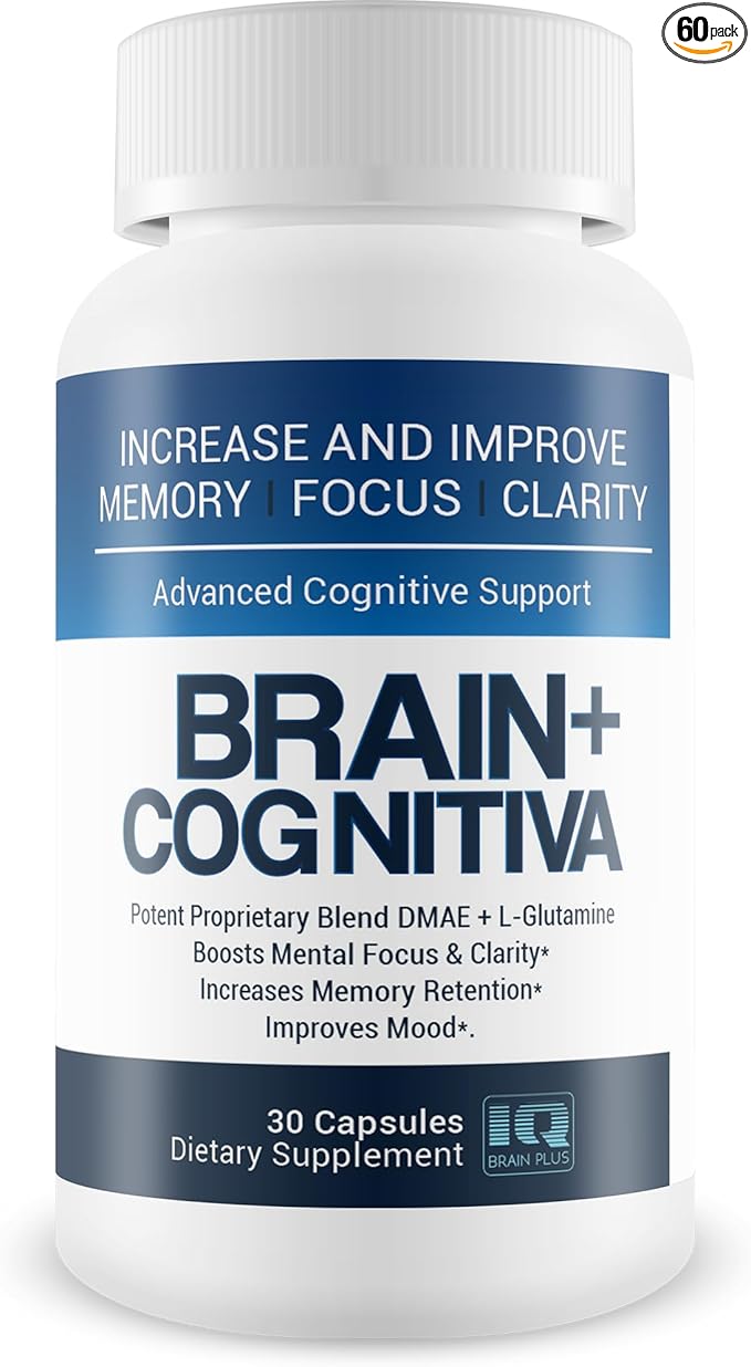 Brain+ Cognitiva Nootropic Brain Support Supplement with Alpha-GPC – Boost Focus, Memory & Mental Clarity