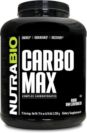 NutraBio CarboMax Maltodextrin Powder – Unflavored, 5 Pounds, 75 Servings, Sustained Energy & Muscle Gain
