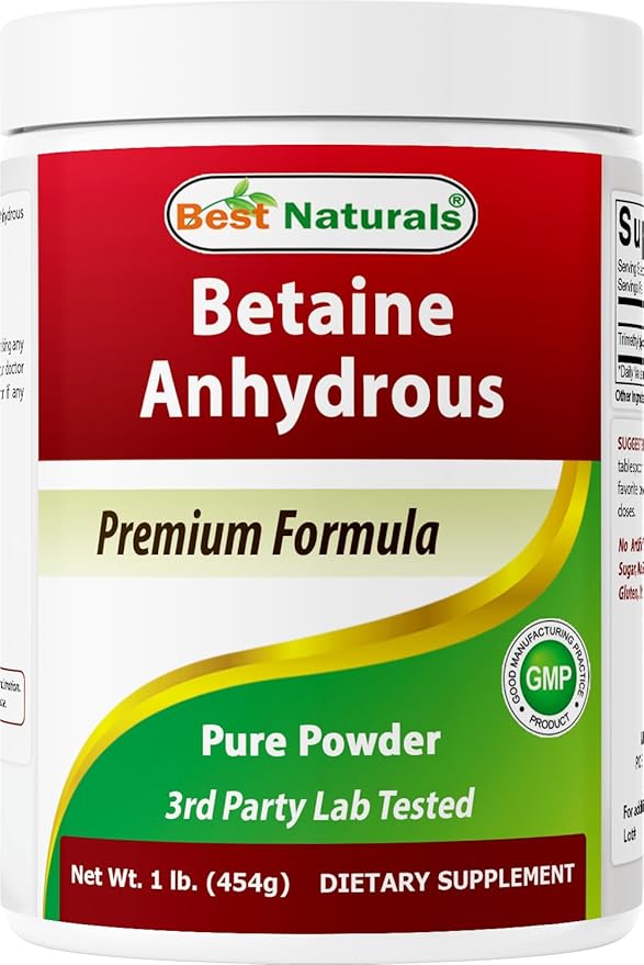 Best Naturals Betaine Anhydrous Trimethylglycine (TMG) Pure Powder – 1 Pound (1 lb), Pack of 1