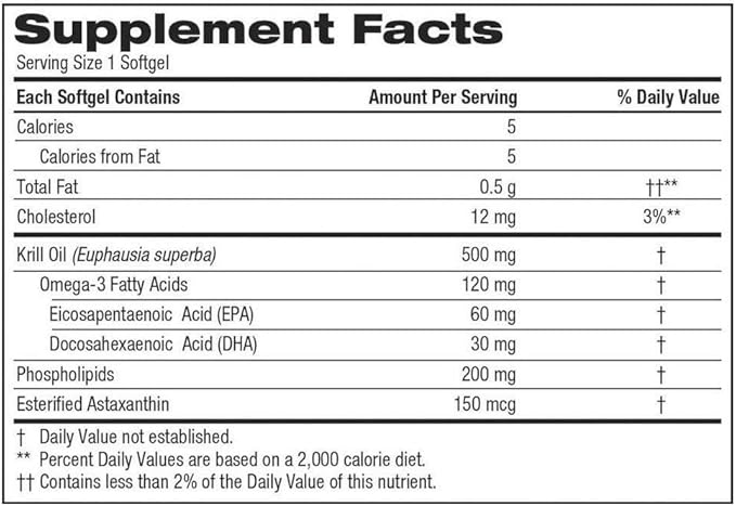 Kirkland Signature Krill Oil 500mg – Omega-3, Phospholipids & Astaxanthin – USP Verified, Non-GMO, Gluten-Free – 160 Softgels