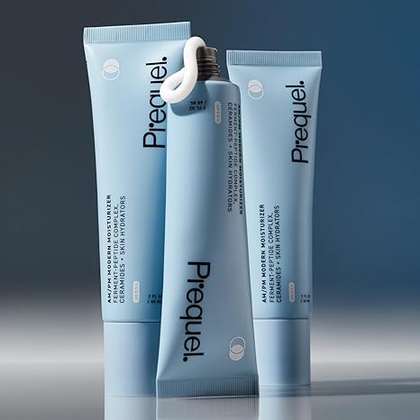 Prequel Skin AM/PM Modern Moisturizer – Hydrating Face Cream with Peptides, Ceramides & Glycerin, Non-Greasy, Barrier Repair, Fragrance-Free, 1.7 oz